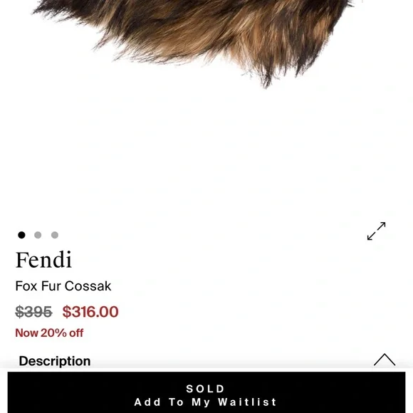 FENDI faux Fur Brown and Black Hat - apres ski snow hat - Picture 5 of 5